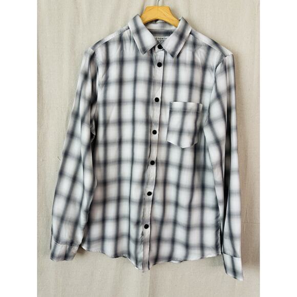 And Now This Mens Flannel Hipster Plaid Button Down Shirt Size M Office Smart - Picture 1 of 8